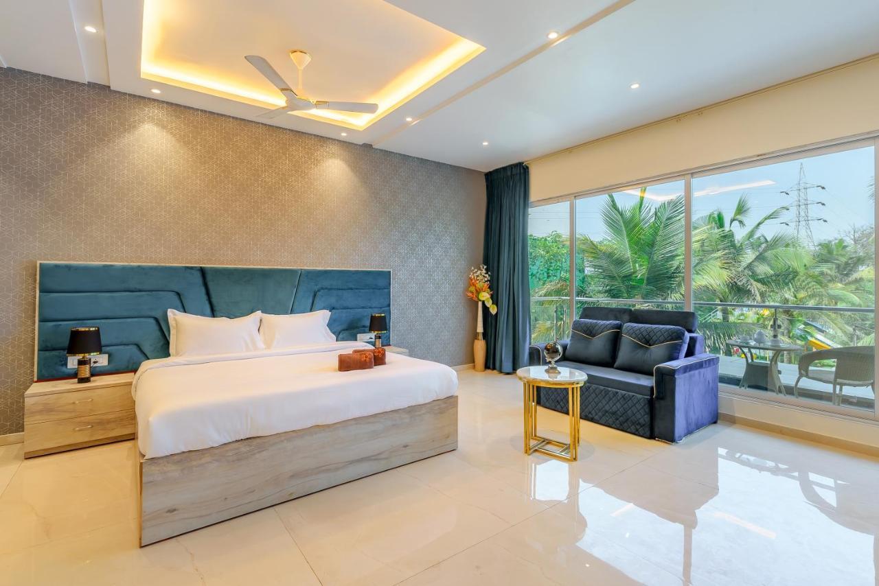 Saffronstays Palm Paradise, Kalyan Khadavli - Swimming Pool With Water Slides, Gazebo And Indoor Games Padghe Exterior foto